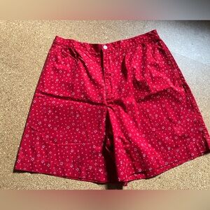 Vintage Liz Sport (Size L) Red Cotton Star Casual Mom Shorts Patriotic Bermuda